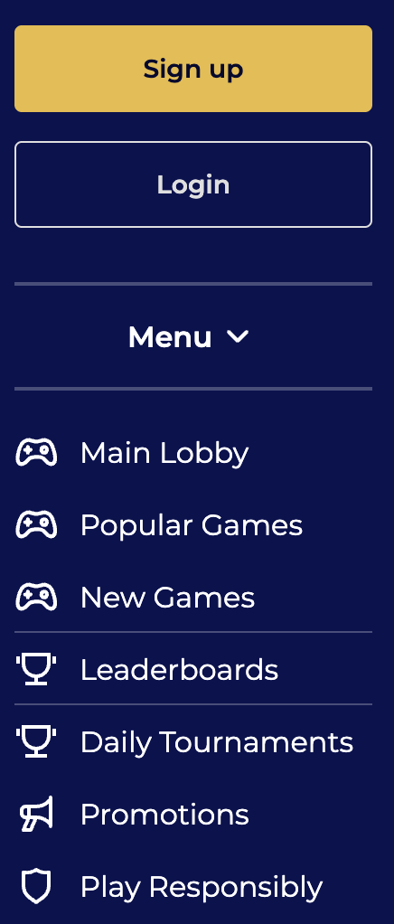 Gold Rush Mobile Menu